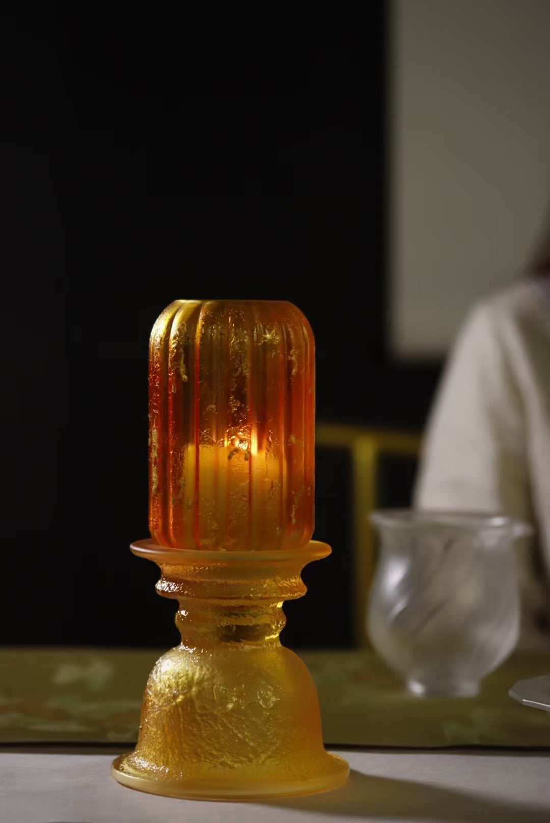 this is a liuli candlestick