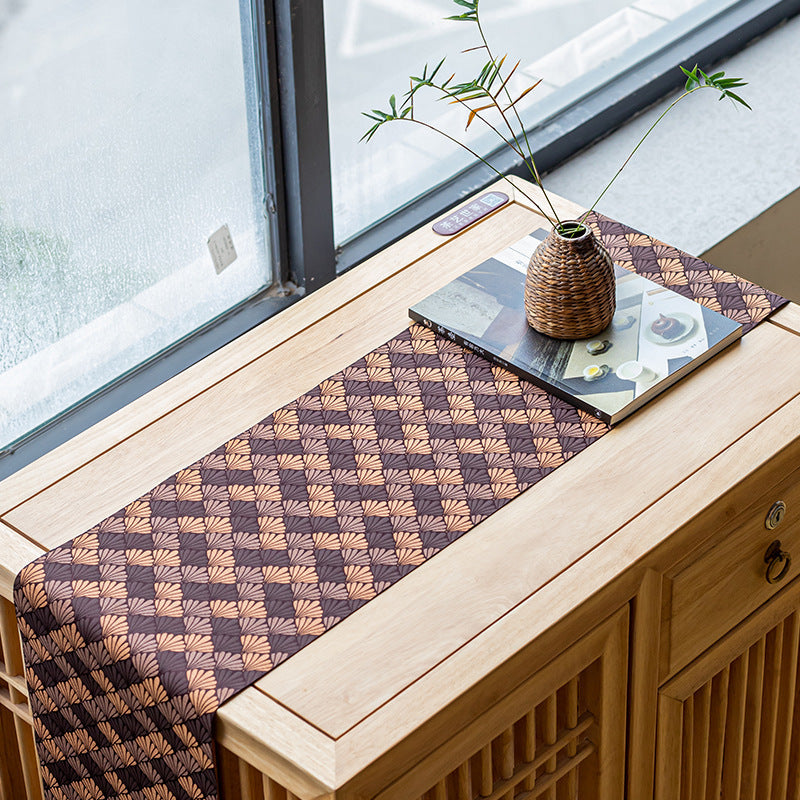 This is a brocade tea mat.this is a waterproof table cloth