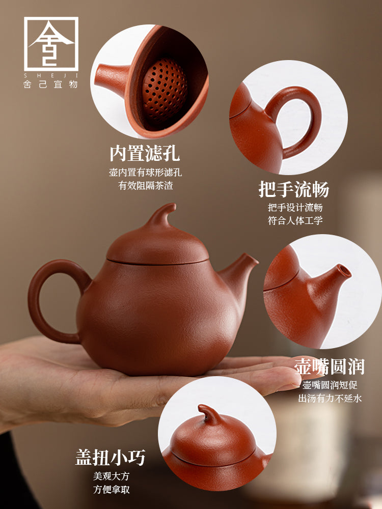 Handcrafted Original Design Zhuni Teapot Chinese Yixing Zisha Teapot Purple Clay Teapot