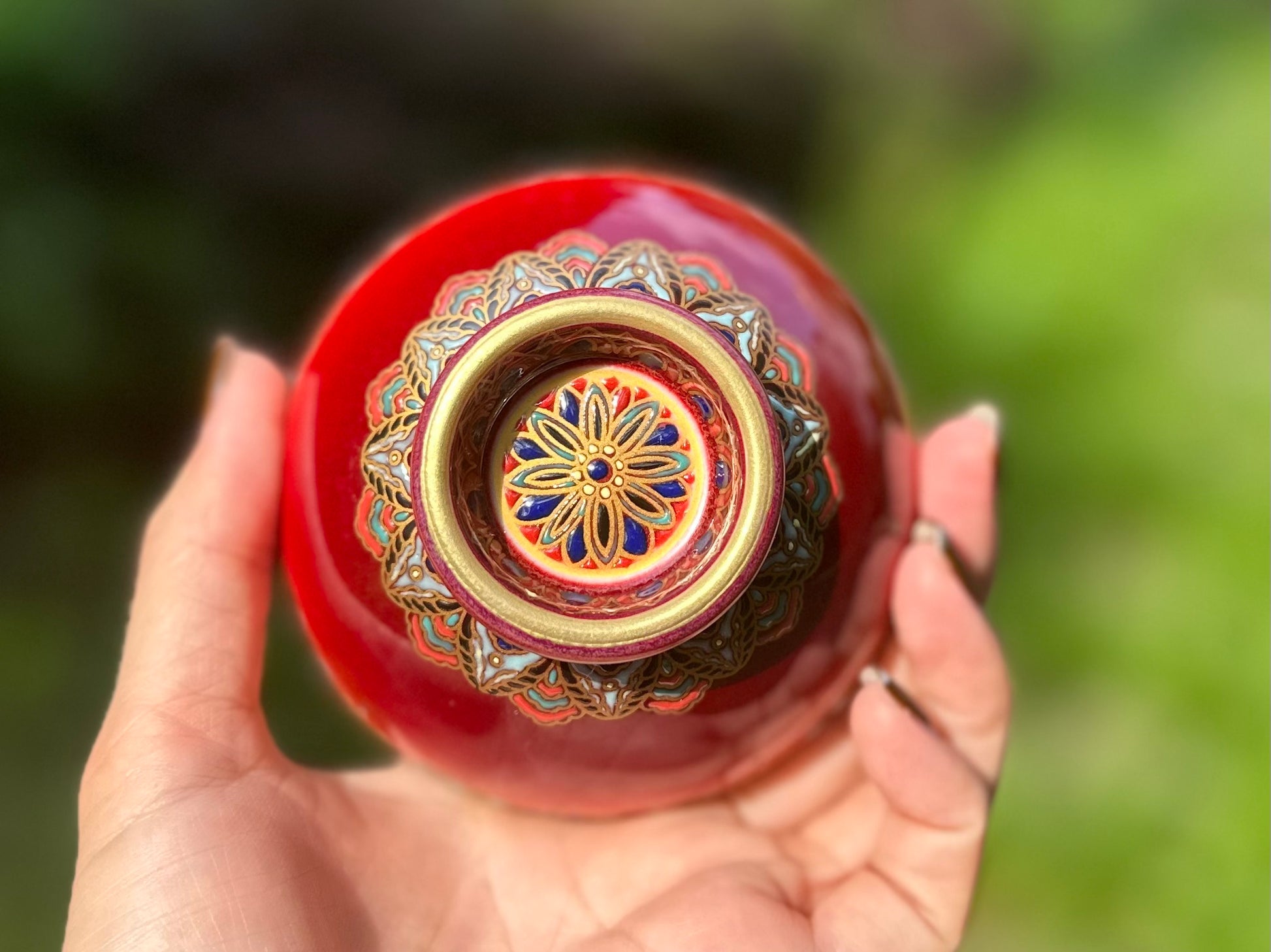 This is a Chinese Jingdezhen lang yao red-glazed lang yao hong teacup.this is a ceramic teacup