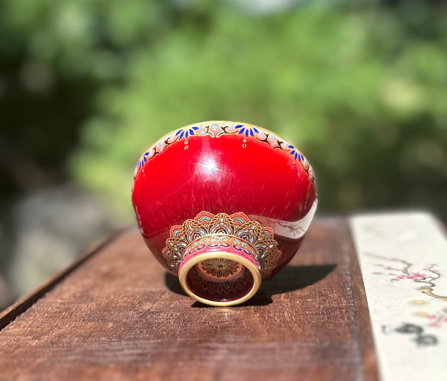 This is a Chinese Jingdezhen lang yao red-glazed lang yao hong teacup.this is a ceramic teacup