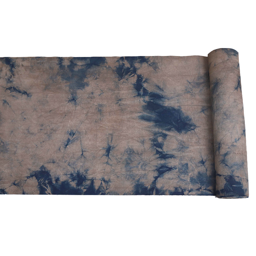 This is a plant-dyed tea mat table cloth