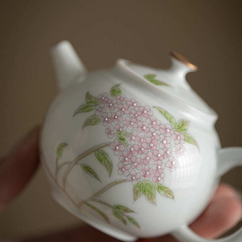 This is a ceramic teapot