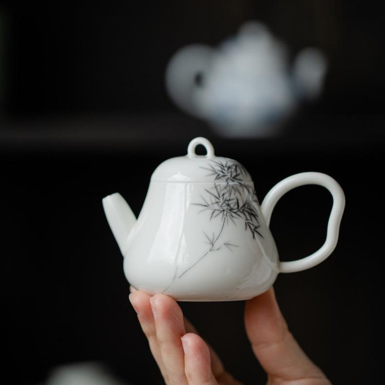 this is a ceramic teapot