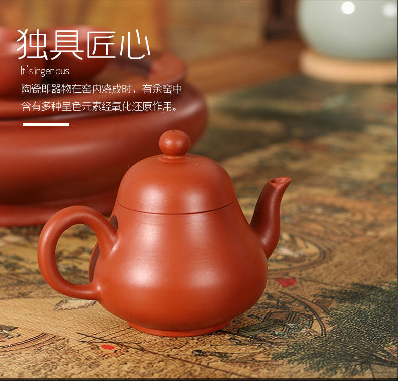 This is a Chaozhou teapot.this is Chaozhou red clay zhuni teapot