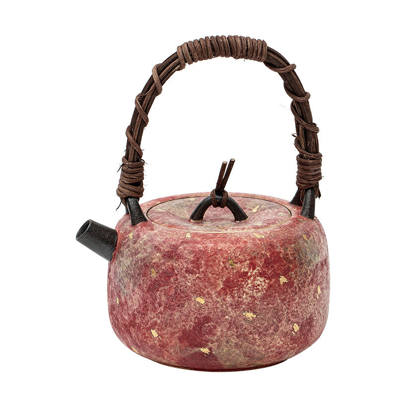 this is a crude pottery teapot