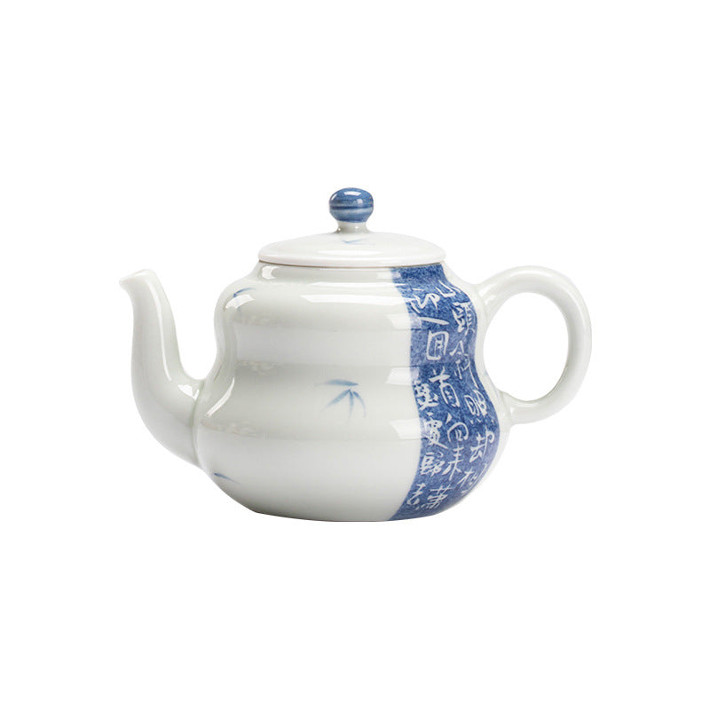 This is a ceramic teapot