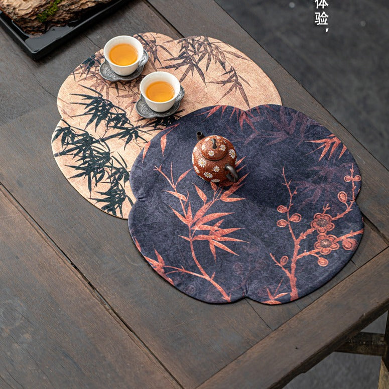 This is a silk brocade tea mat.this is a waterproof table cloth