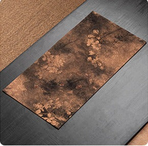 This is a gambiered canton silk xiangyunsha tea table cloth