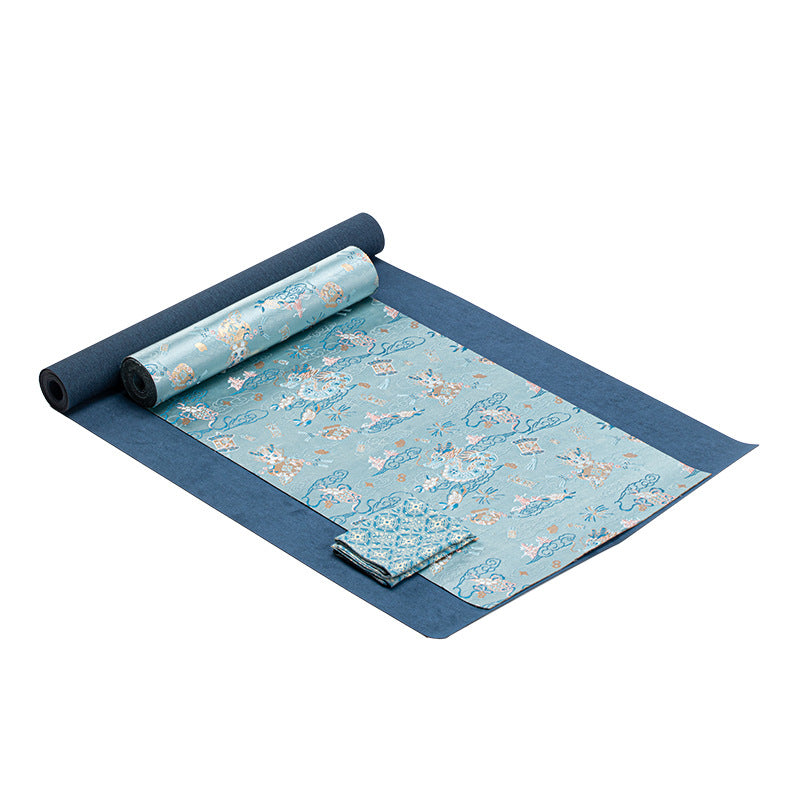 This is a silk brocade tea mat.this is a waterproof table cloth