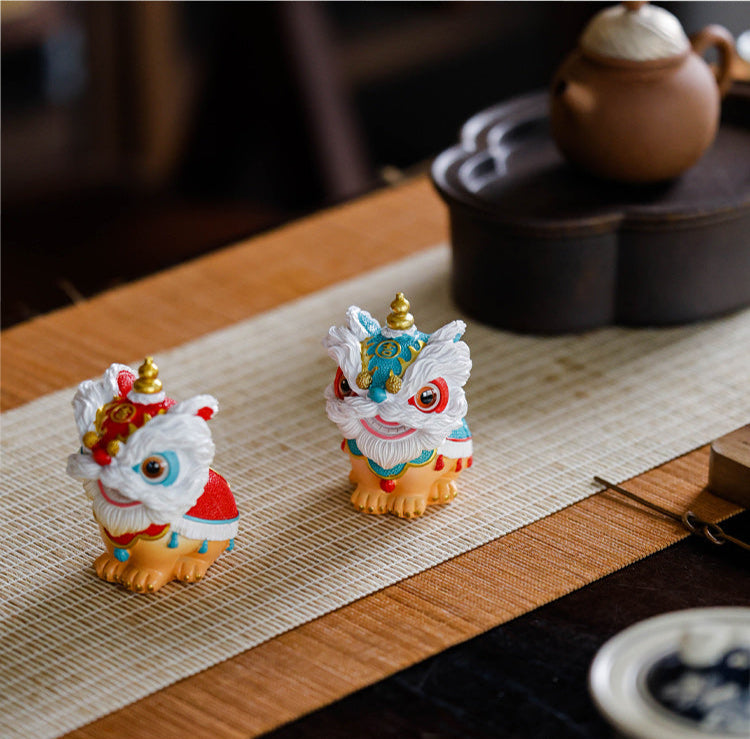 This is Chinese lion dance tea pet. this is a resin tea pet