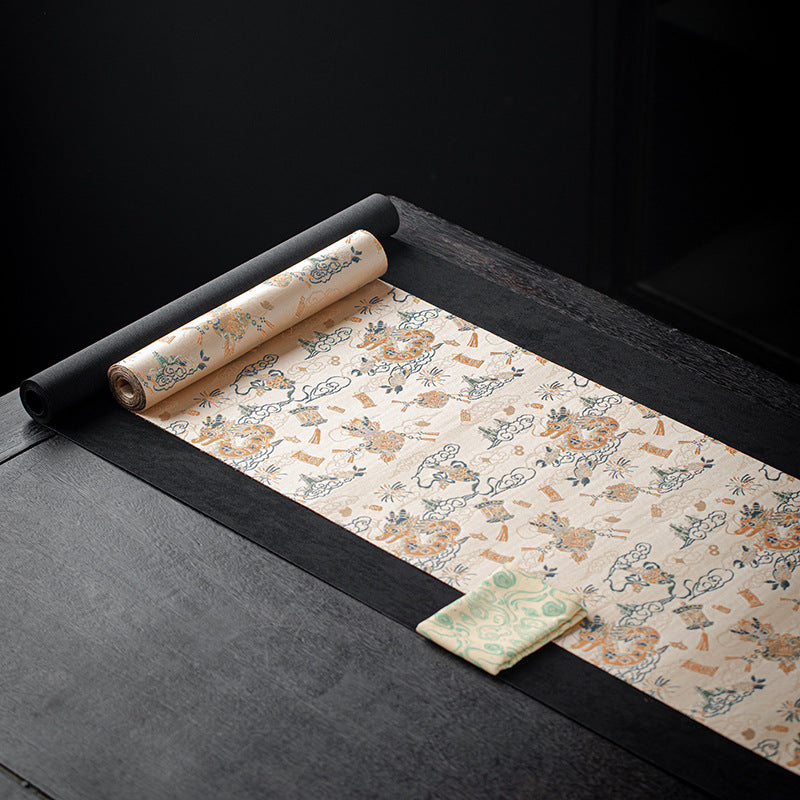 This is a silk brocade tea mat.this is a waterproof table cloth