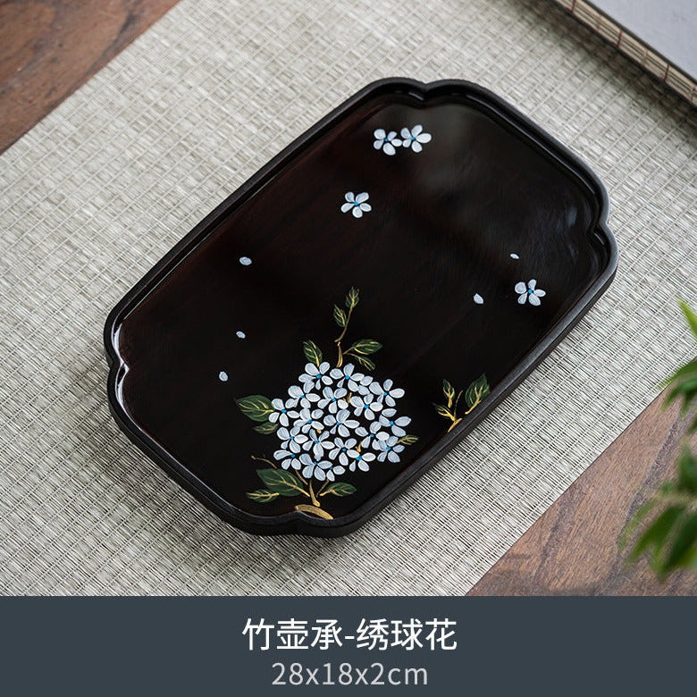 Bamboo Tea Tray Handcrafted Original Design Teapot Holder Tea Boat Chinese Art