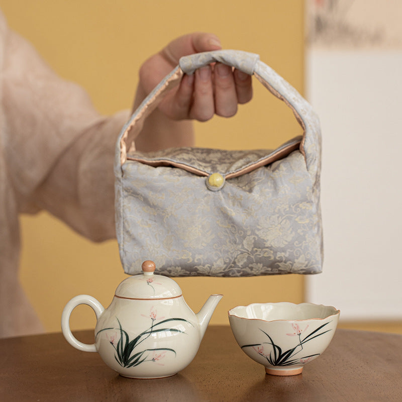 This is a brocade storage bag.this is a cloth tea bag