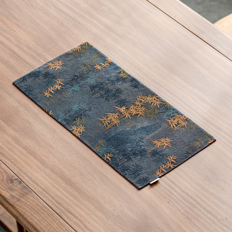 This is a gambiered canton silk xiangyunsha tea table cloth