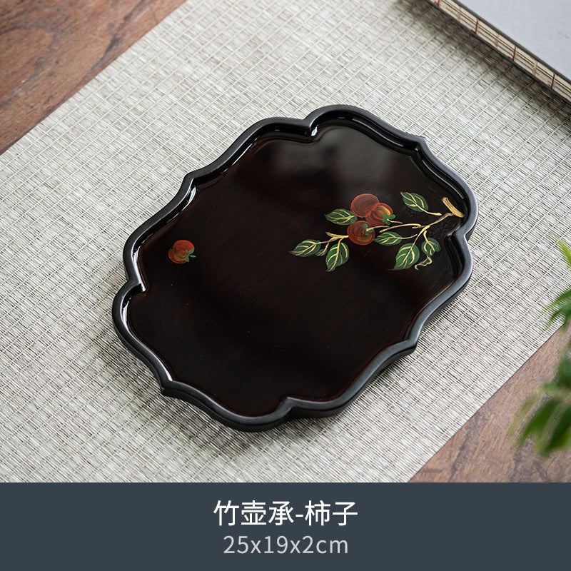 Bamboo Tea Tray Handcrafted Original Design Teapot Holder Tea Boat Chinese Art