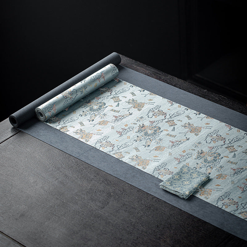 This is a silk brocade tea mat.this is a waterproof table cloth