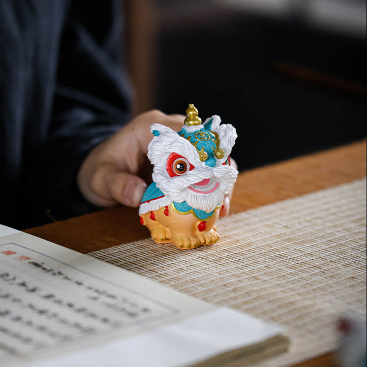 This is Chinese lion dance tea pet. this is a resin tea pet