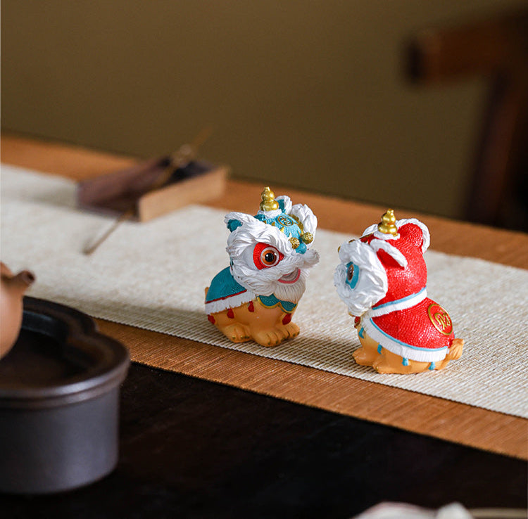 This is Chinese lion dance tea pet. this is a resin tea pet