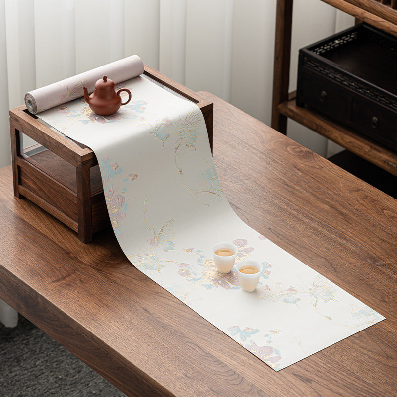 This is a silk brocade tea mat.this is a waterproof table cloth