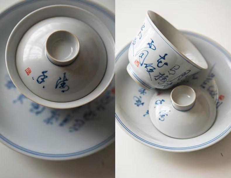 this is a ceramic gaiwan. this is a white teapot