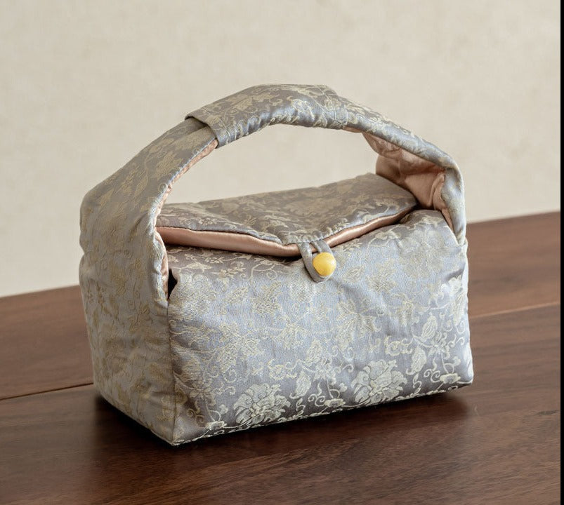 This is a brocade storage bag.this is a cloth tea bag