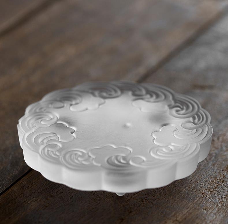 this is a frosted glass tea tray tea boat