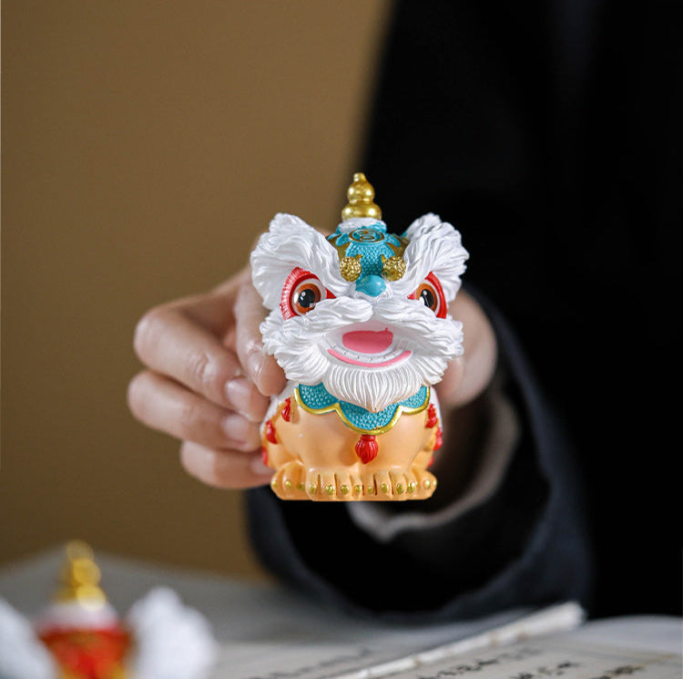 This is Chinese lion dance tea pet. this is a resin tea pet