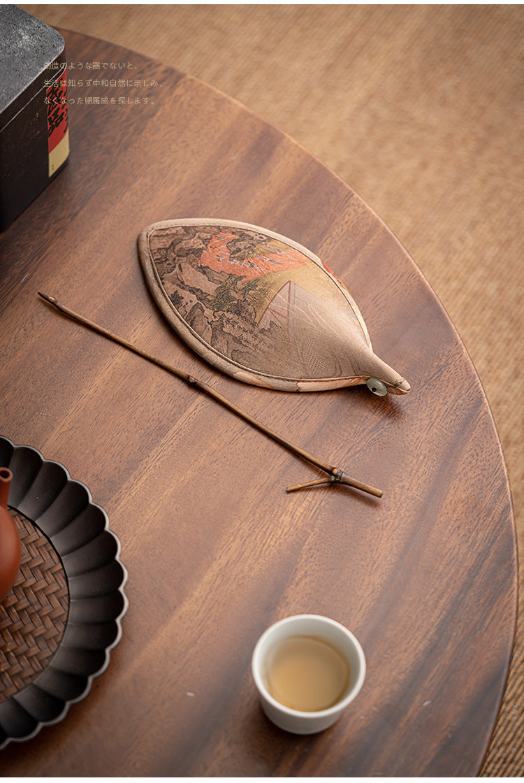 This is a bamboo weaving tea scoop