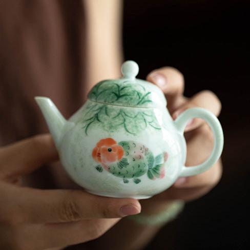 this is a ceramic teapot