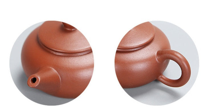 this is a mini zhuni red clay teapot