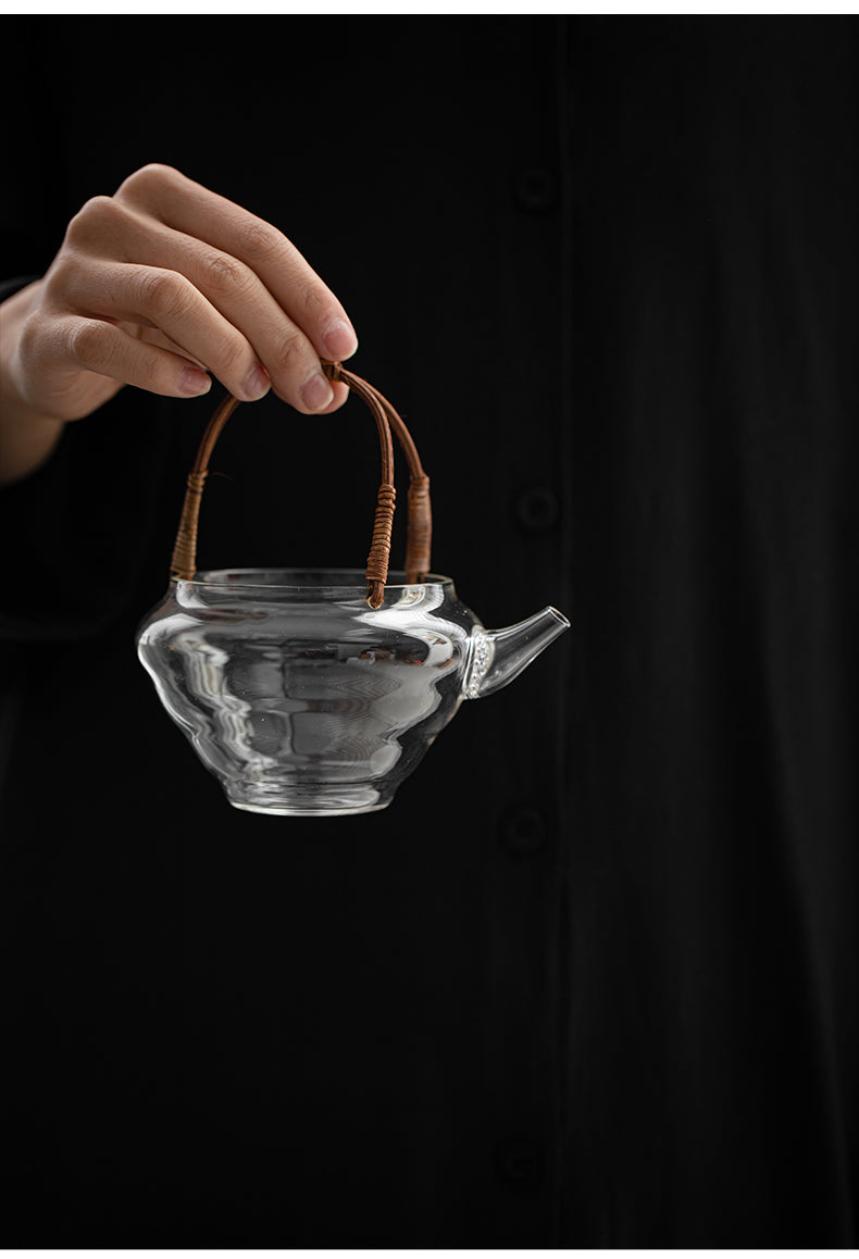 This is a glass teapot