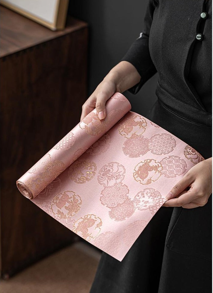 This is a silk brocade tea mat.this is a waterproof table cloth