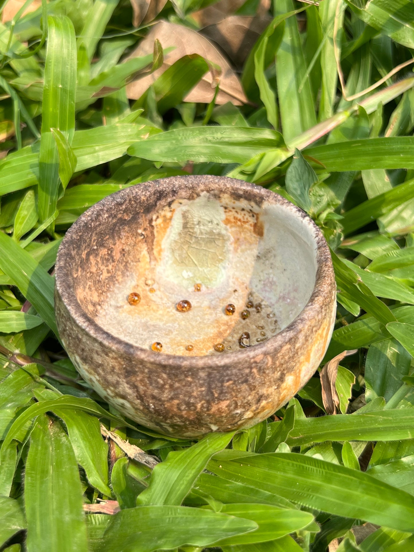 Woodfired Handmade Crude Pottery Teacup Gloss Unique Artwork Chinese Master Pottery Ceramic Japanese Ceramic Tea Ceremony