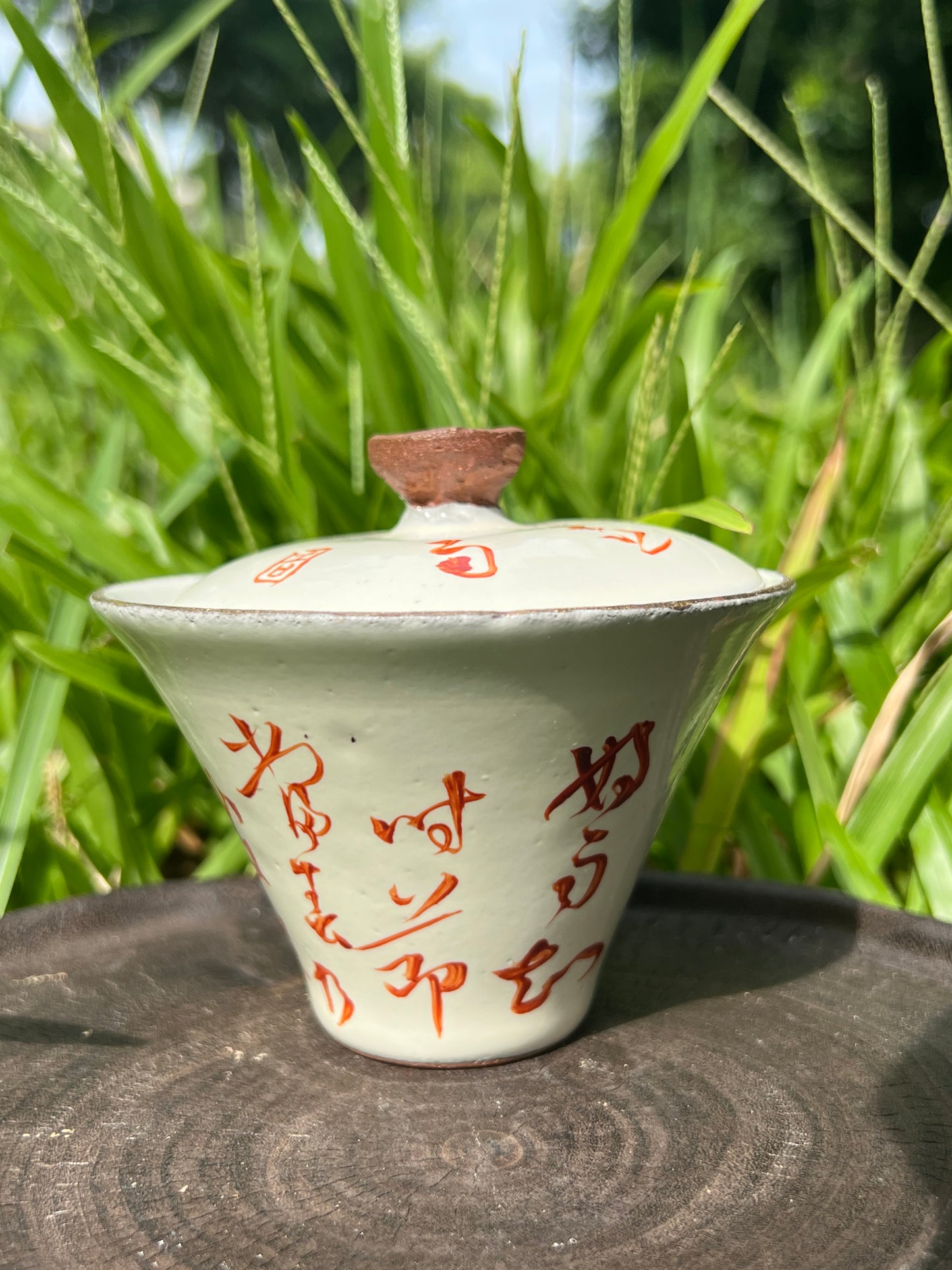 this is a pottery alum red gaiwan 