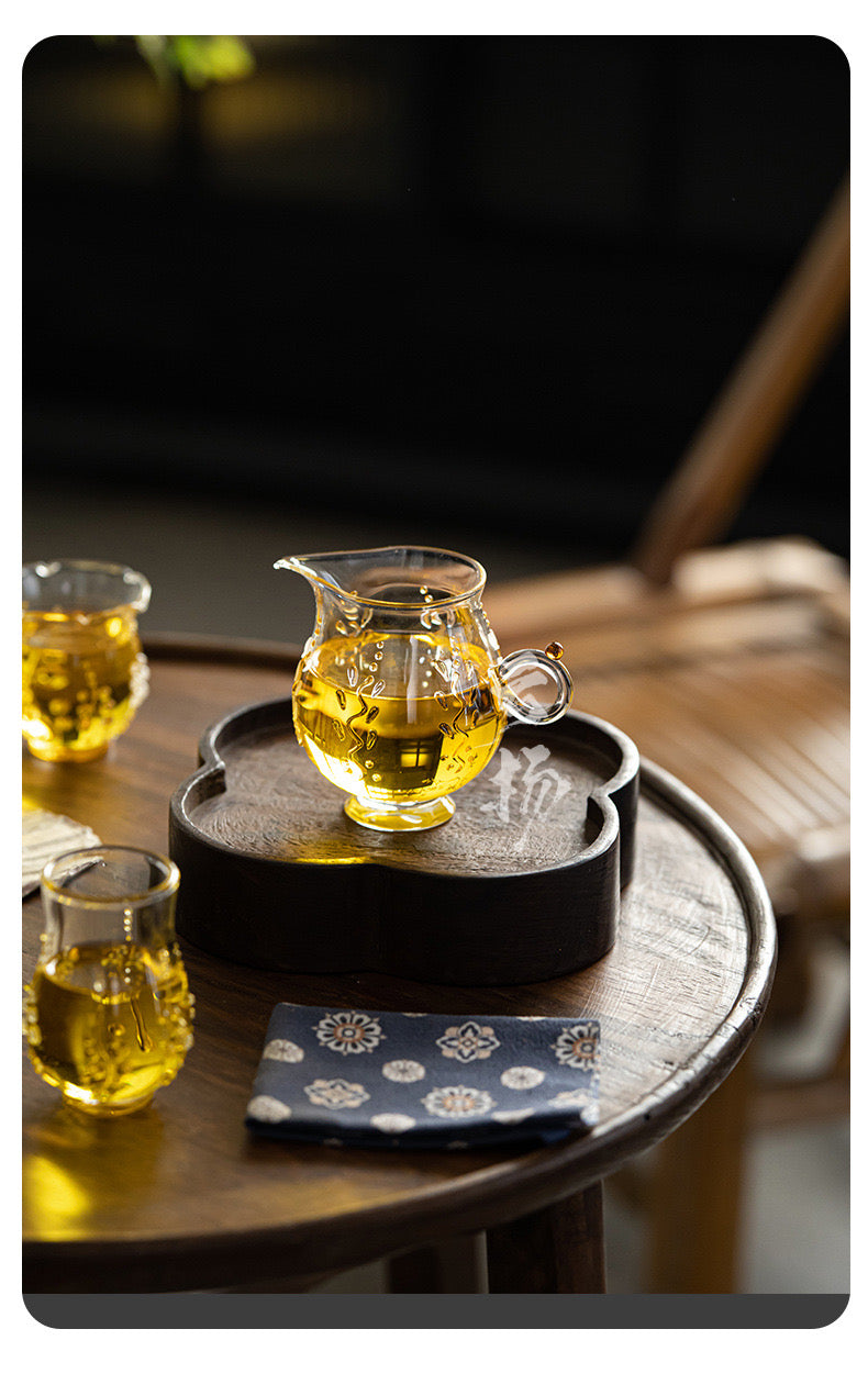 Original Handmade High Quality Flower Shape Glass Fair Cup Gongdaobei