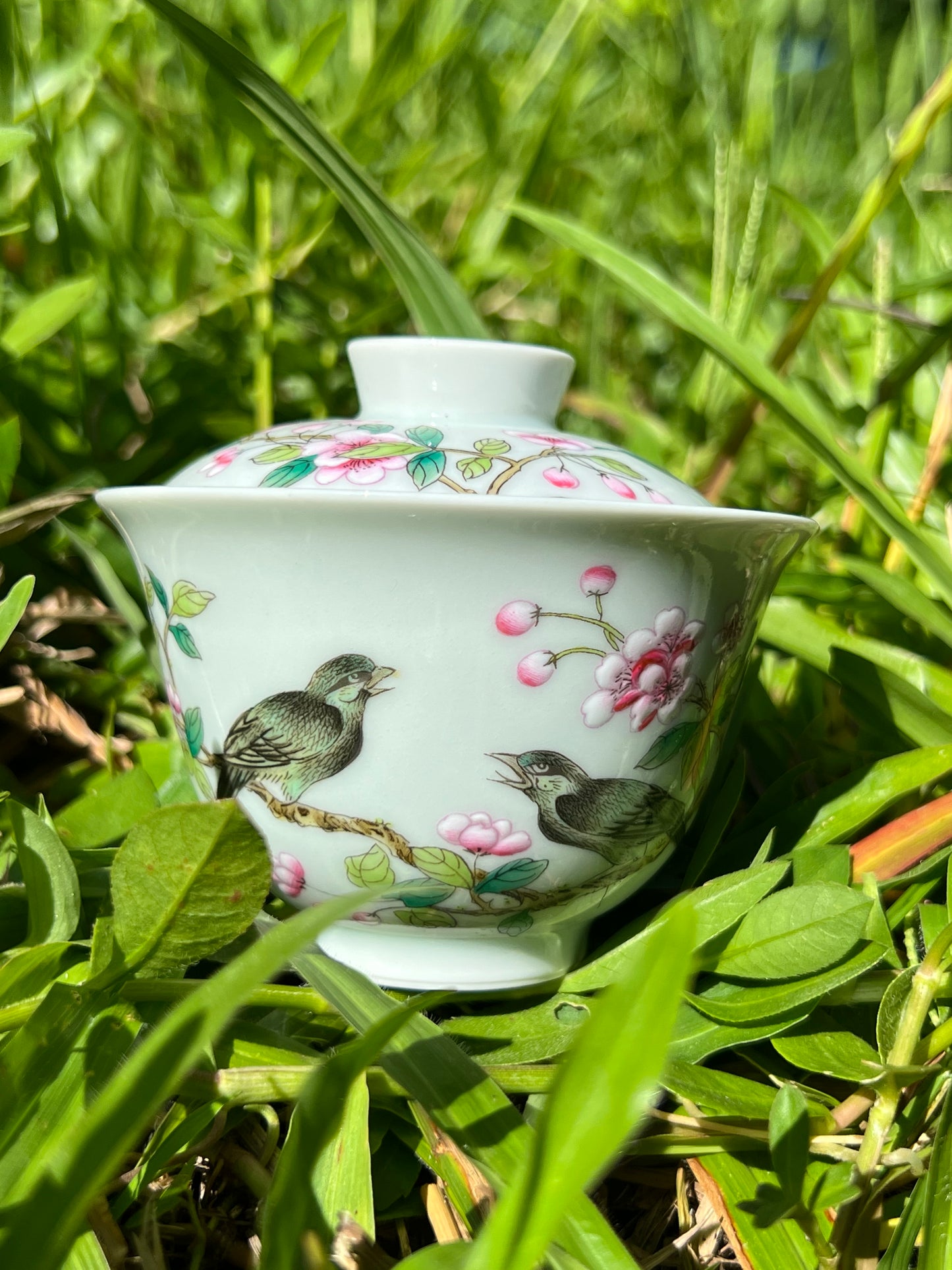 Handcrafted Chinese Handpainted Chinese Flower Bird Famille Rose Tea Tray Tea Boat Jingdezhen Master Ceramic Artwork