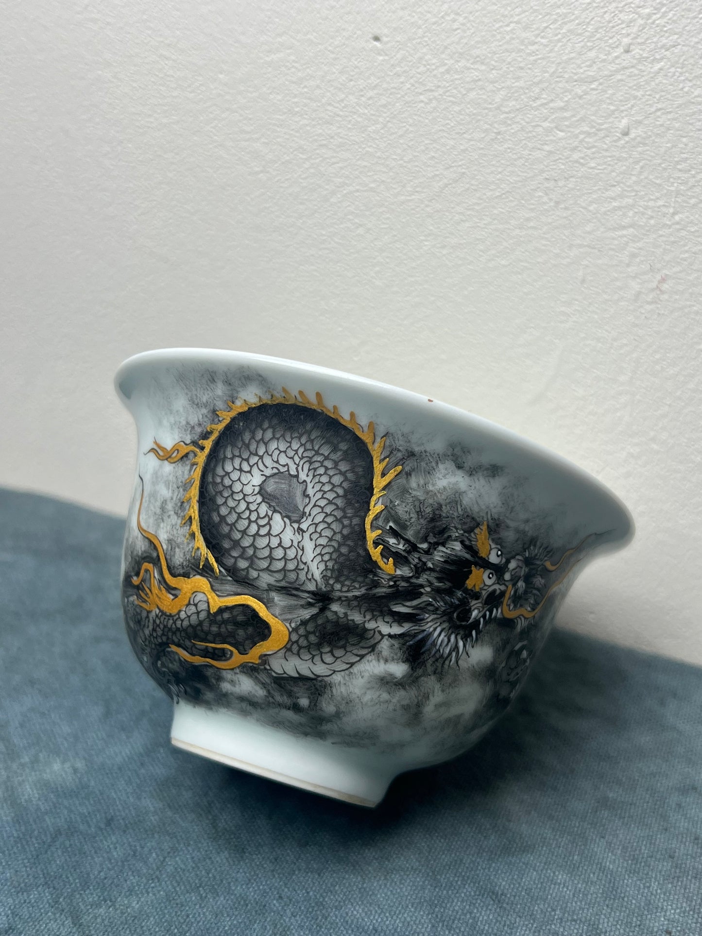 Hand Painted Chinese Black Dragon Jingdezhen Master Ceramic Artwork