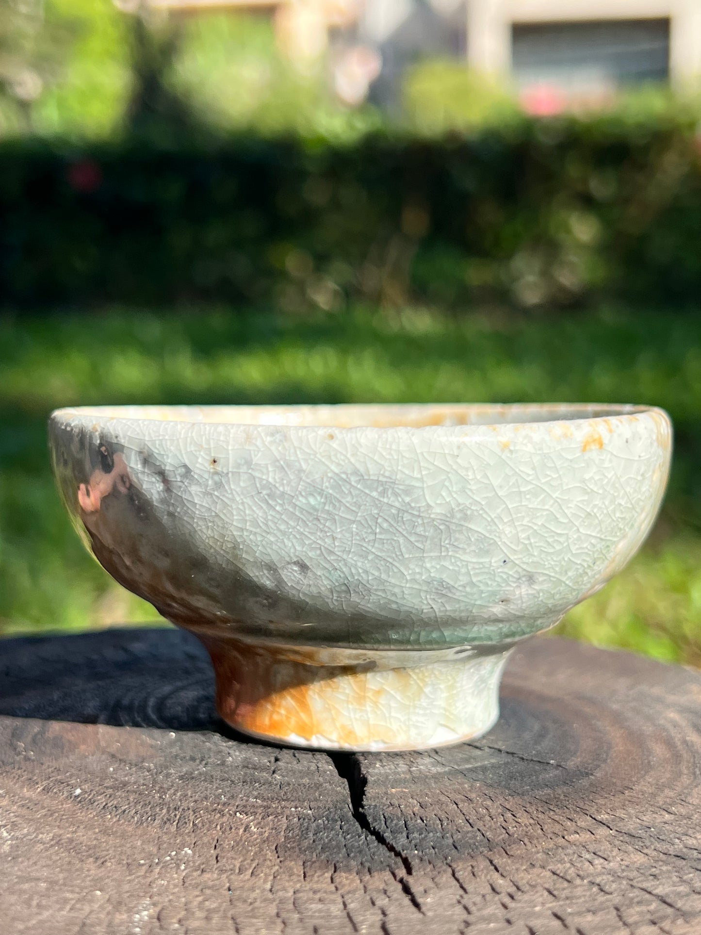 This is a woodfired pottery teacup