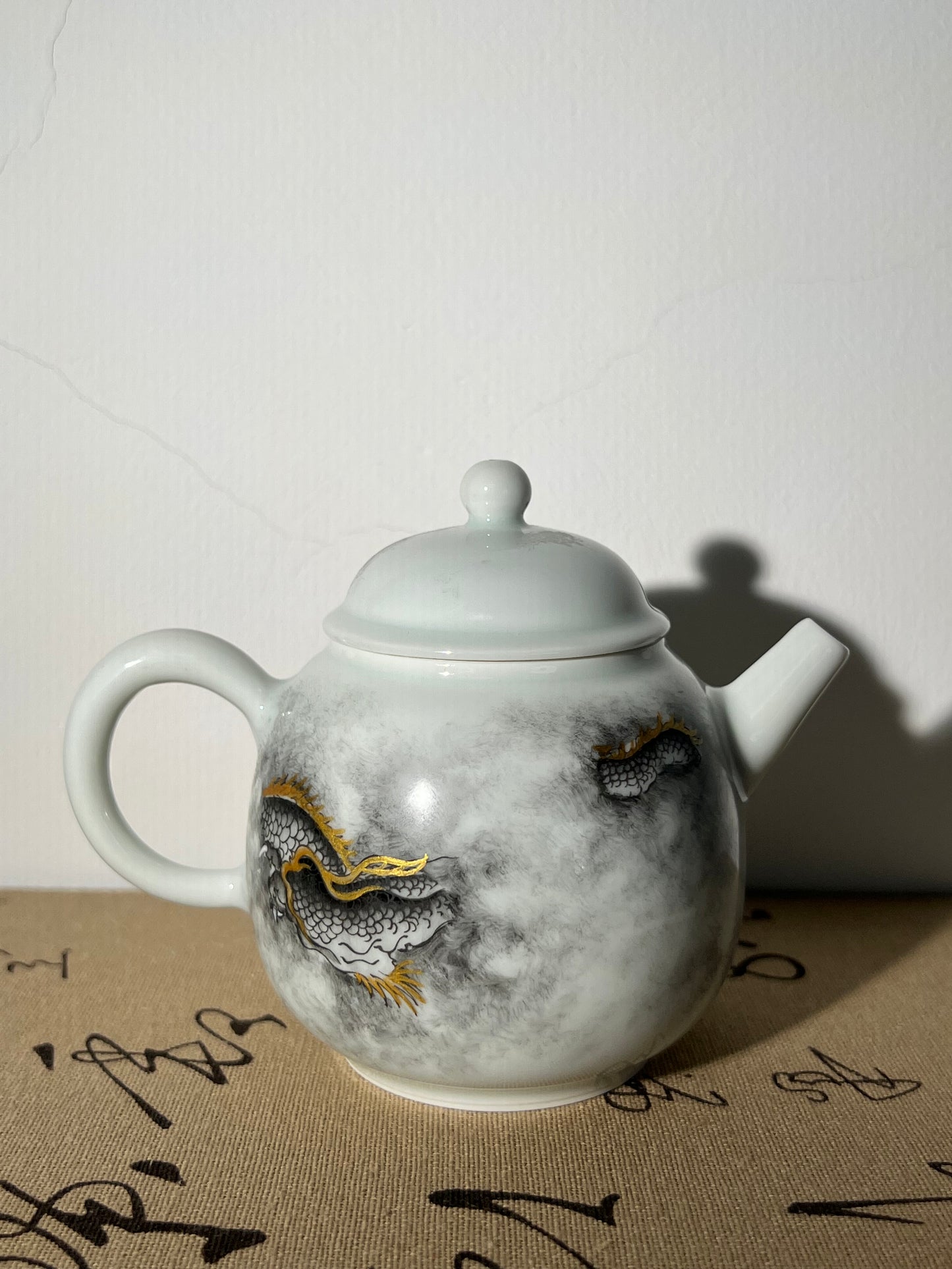 this is a Chinese Jingdezhen ceramic dragon teapot