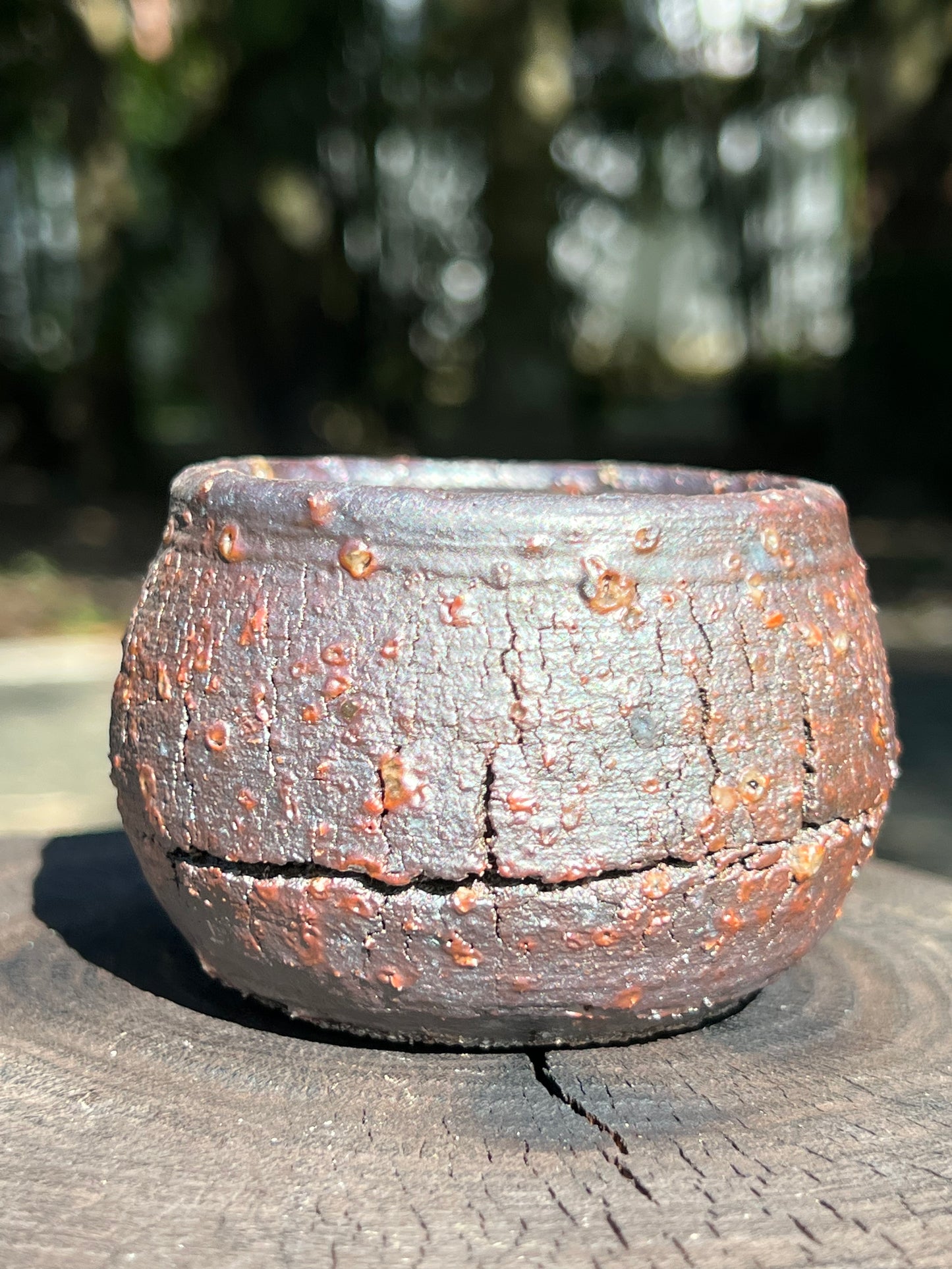 This is a woodfired pottery teacup