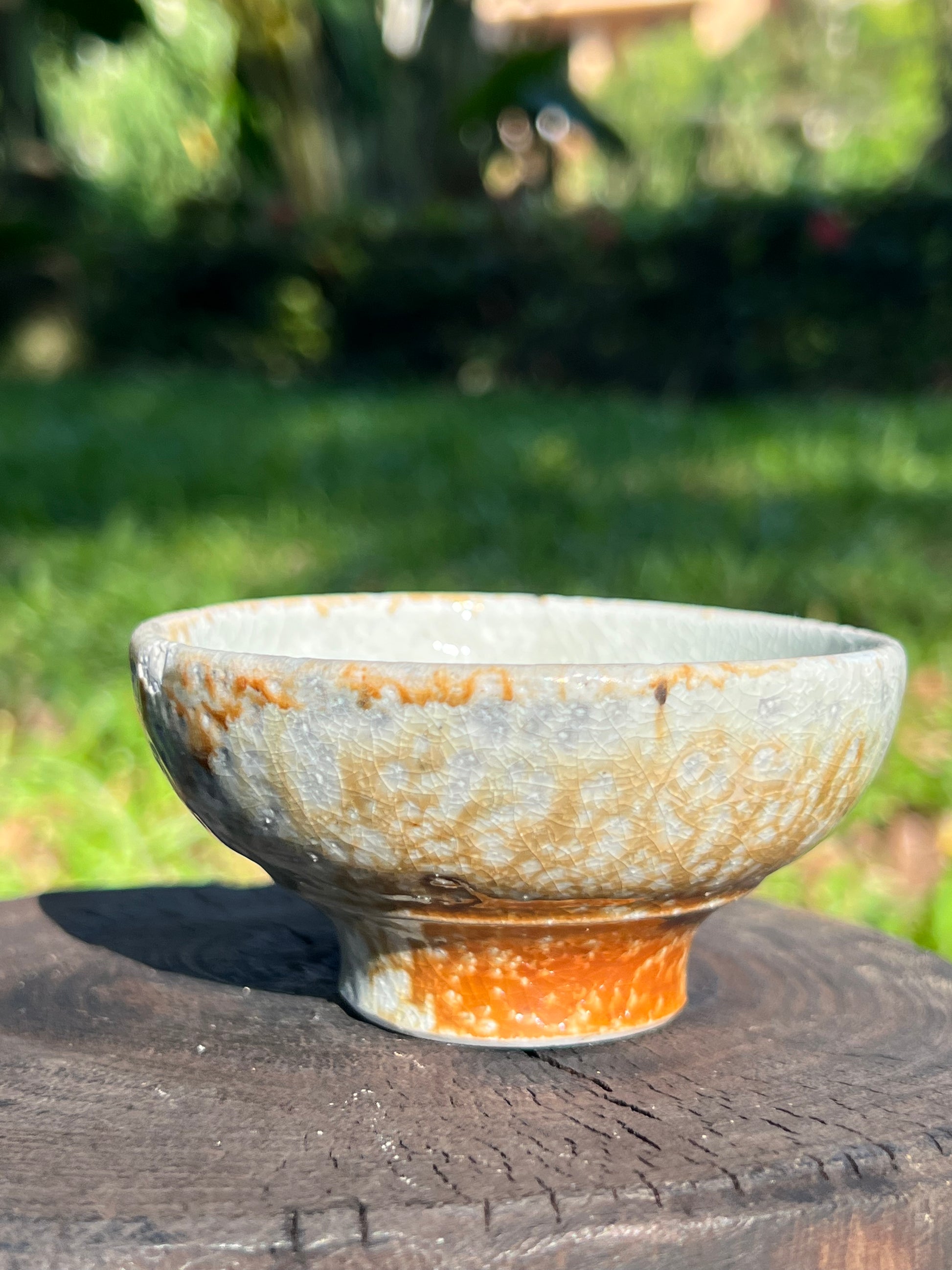 This is a woodfired pottery teacup