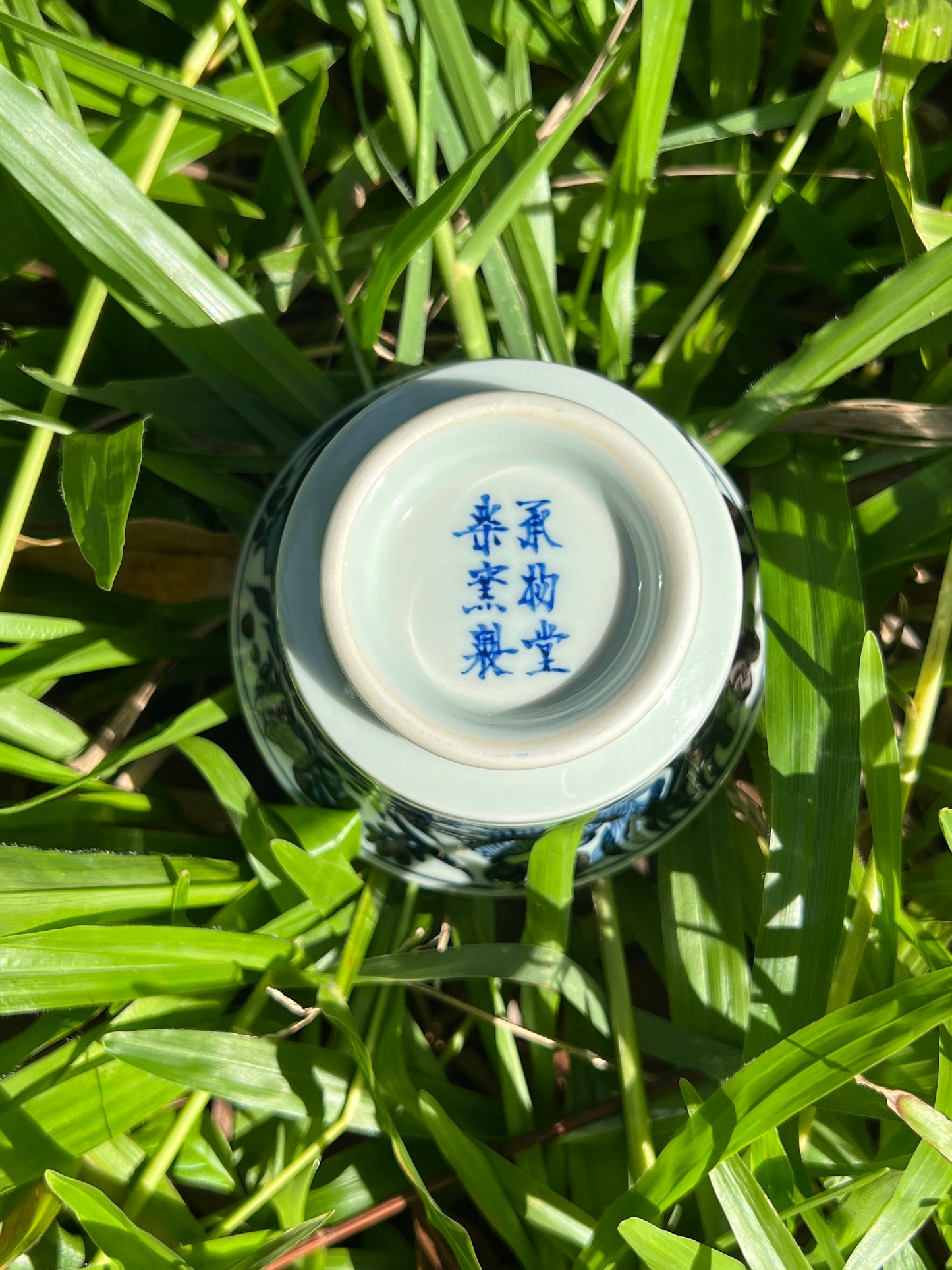 Hand Painted Chinese Antique Yuan Dynasty Blue and White Porcelain Fish and Algae Pattern Gaiwan Set Jingdezhen Master Ceramic Artwork