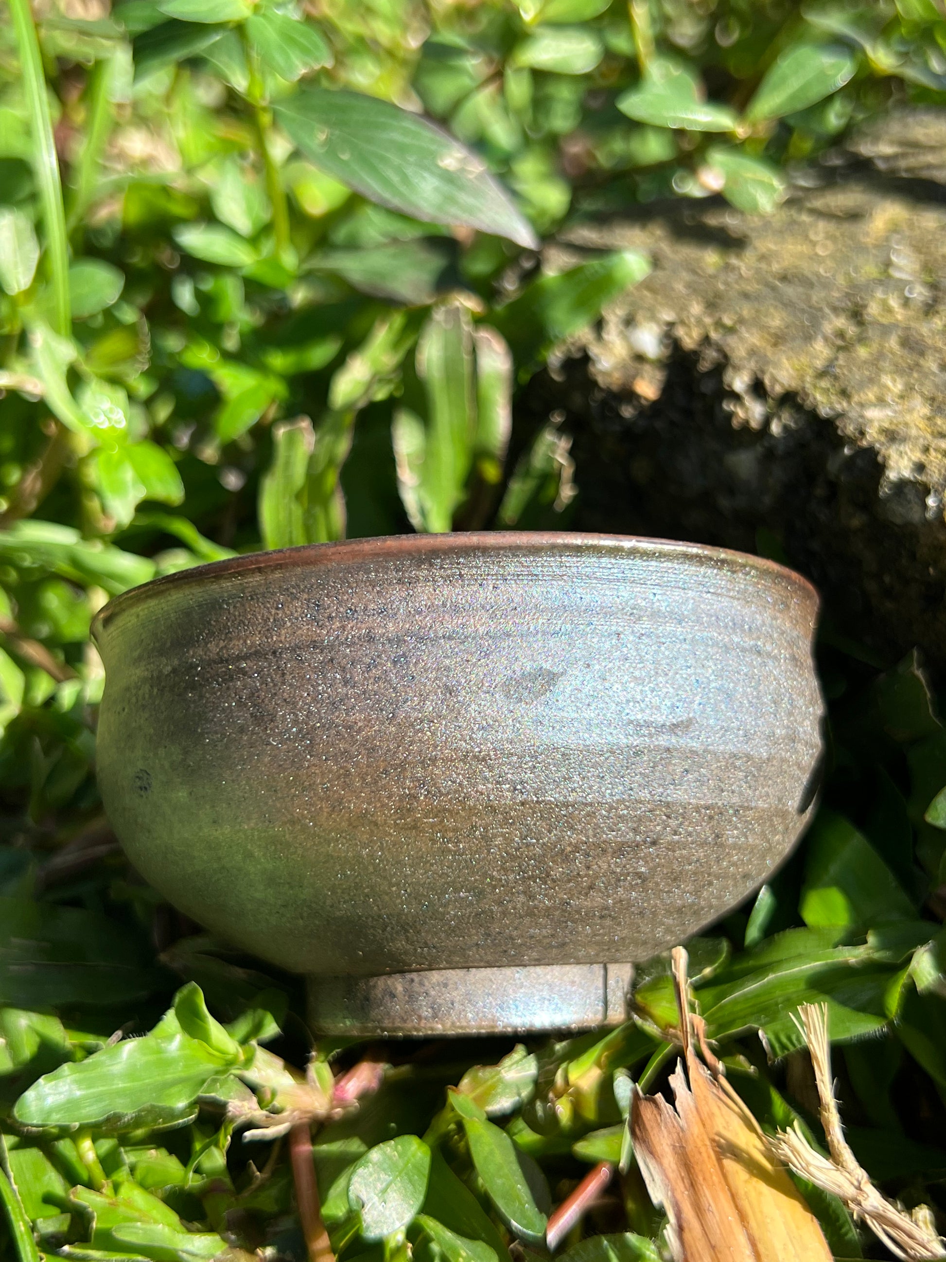 This is a woodfired pottery teacup