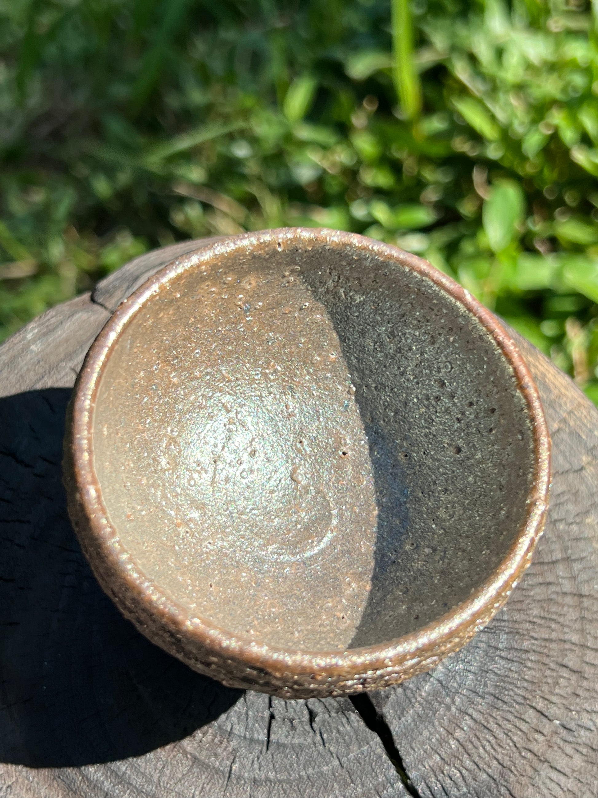 This is a woodfired pottery teacup