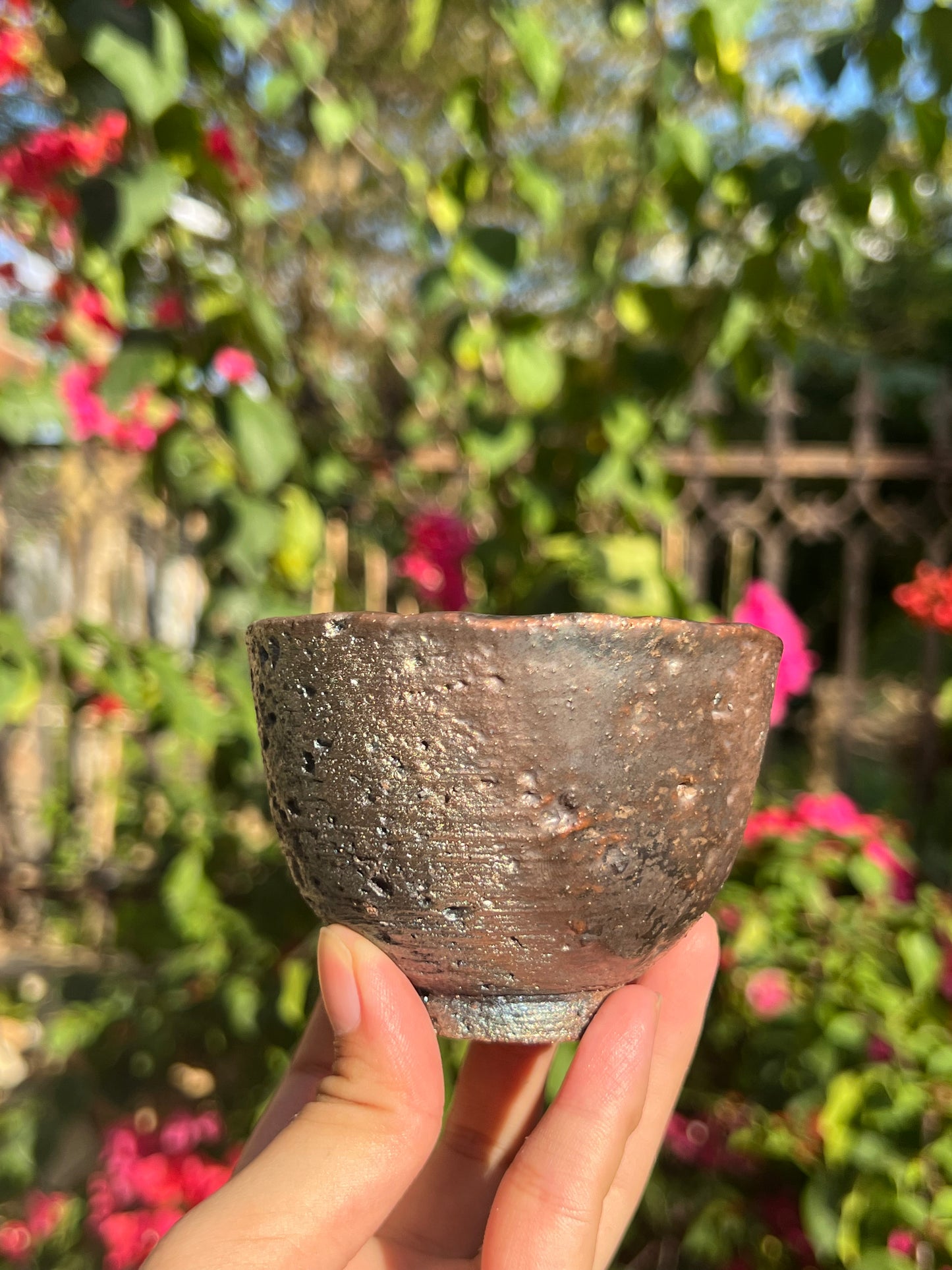 Handmade Chinese Tietai Pottery Woodfired Natural Gloss Artwork Gongfu Teaware Teacup