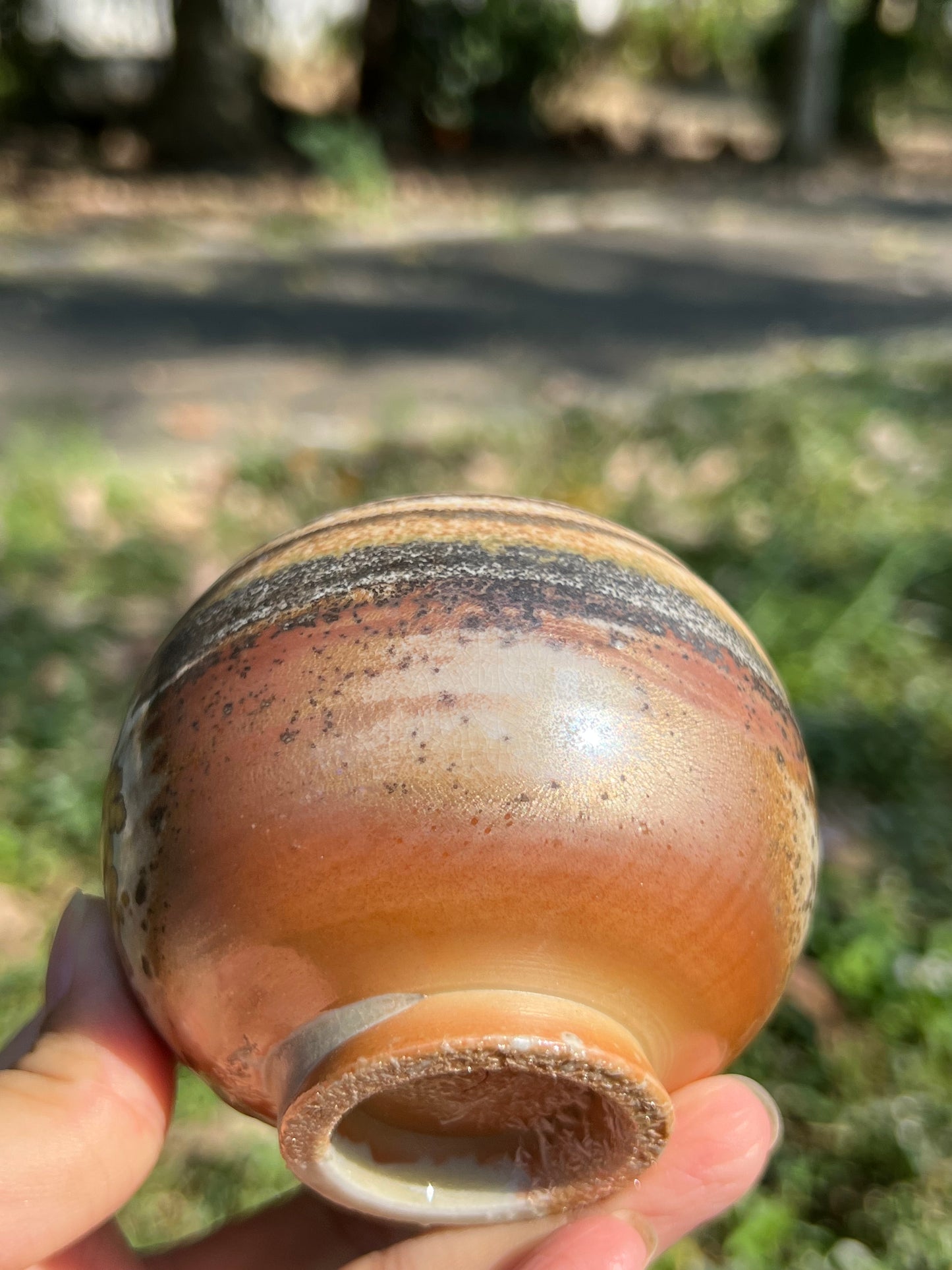 Woodfired Handmade Crude Pottery Teacup Gloss Unique Artwork Chinese Master Pottery Ceramic Japanese Ceramic Tea Ceremony