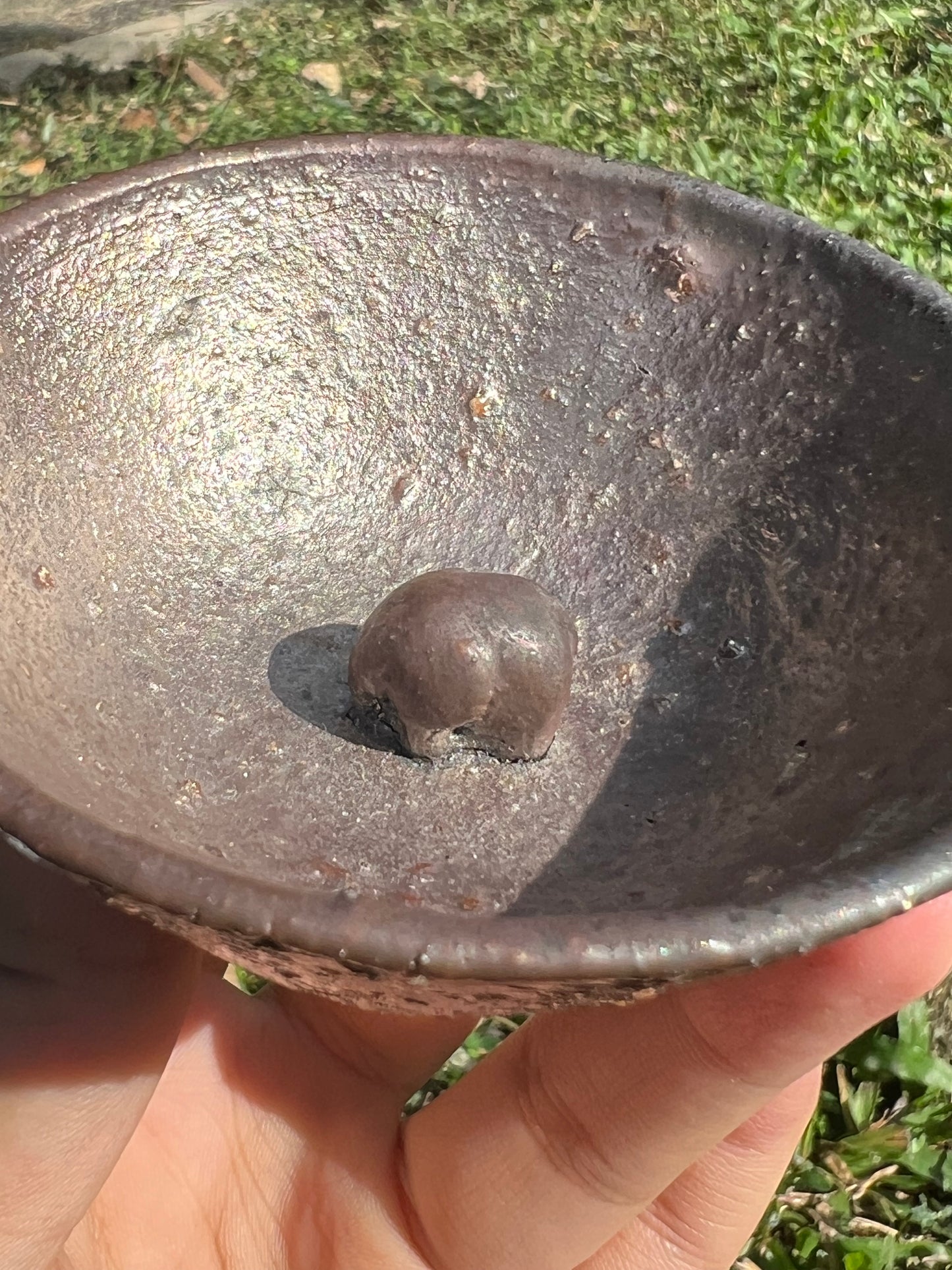 This is a woodfired pottery teacup