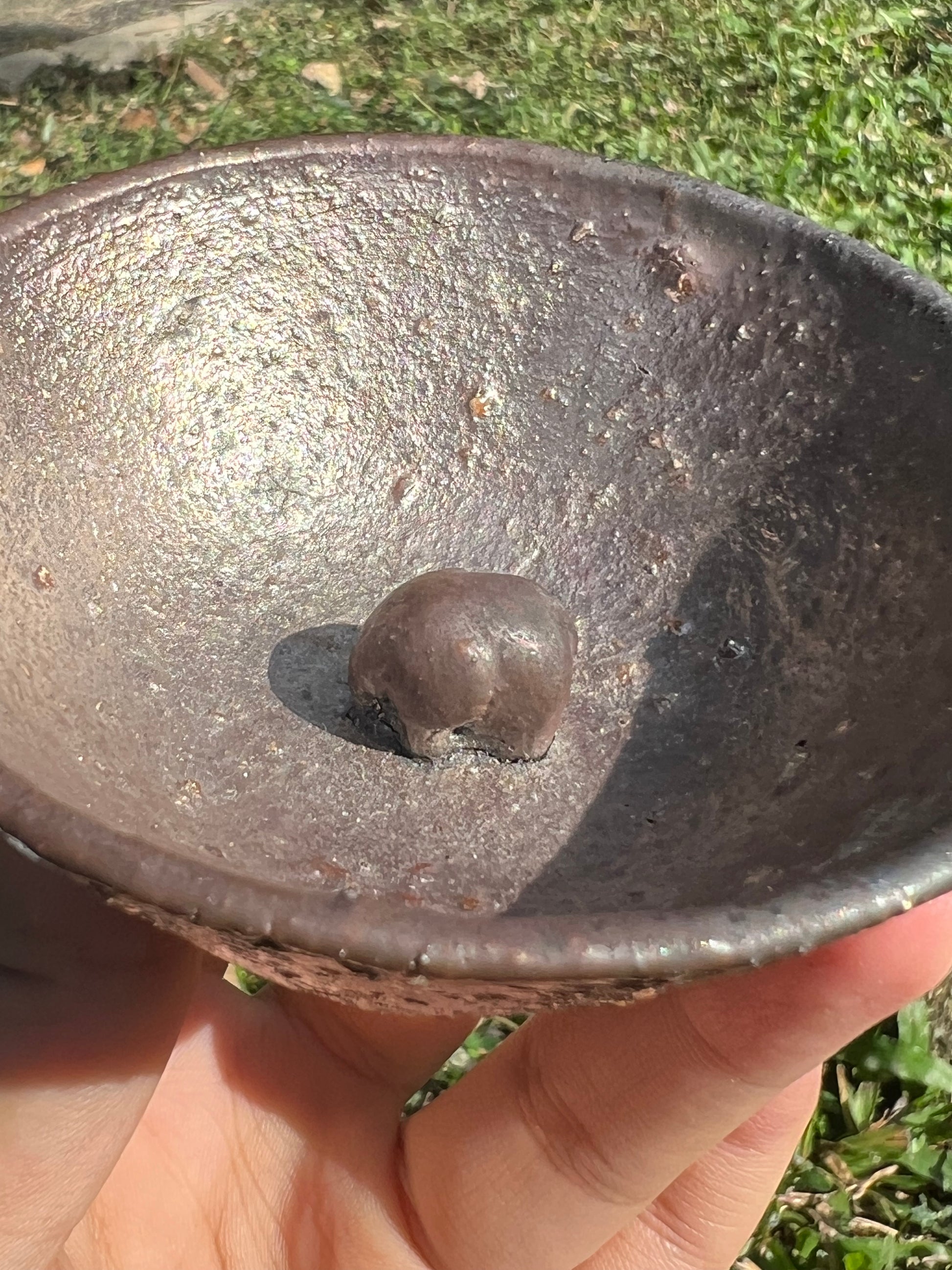 This is a woodfired pottery teacup