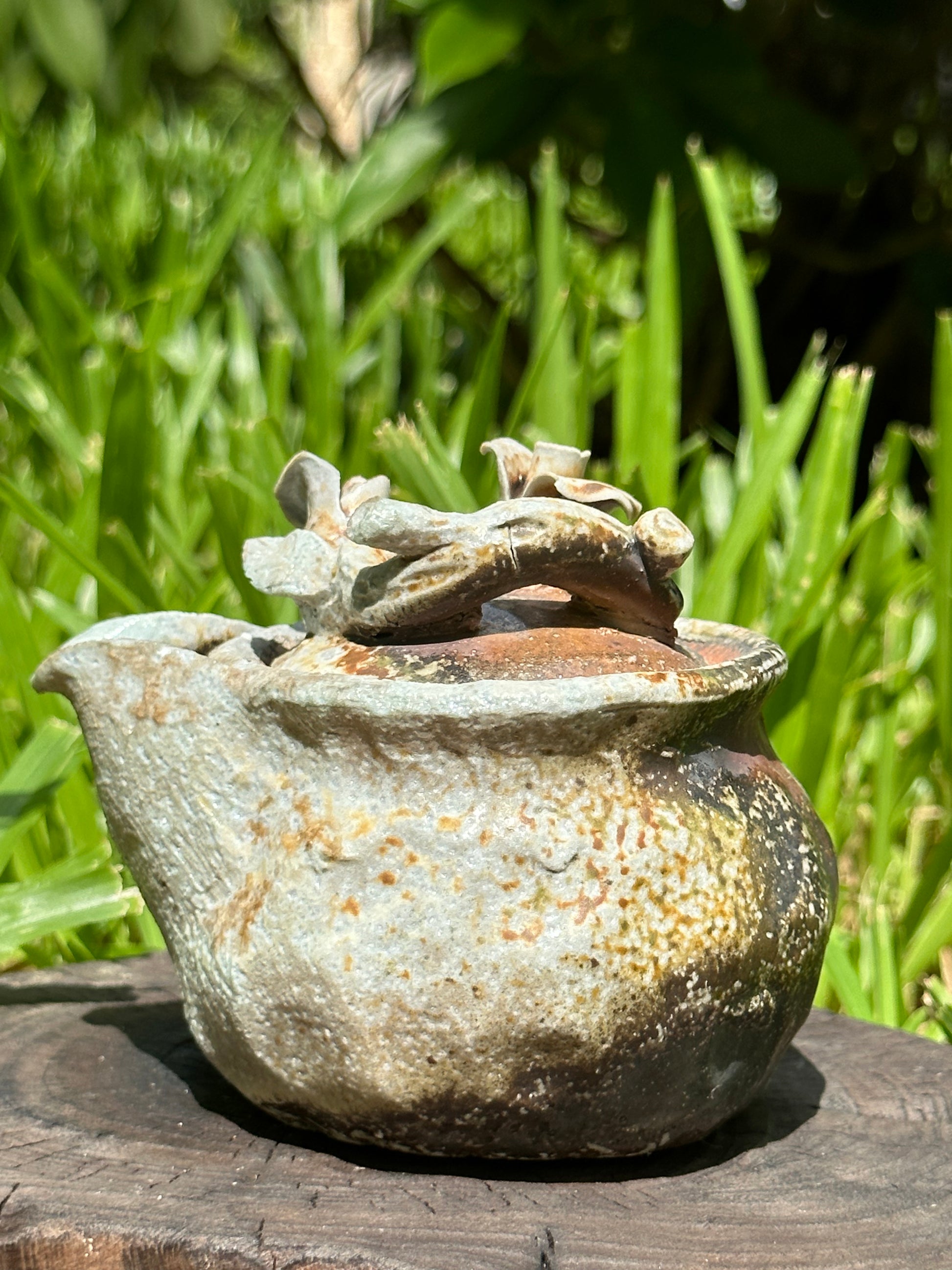 This is a woodfired pottery teapot baoping